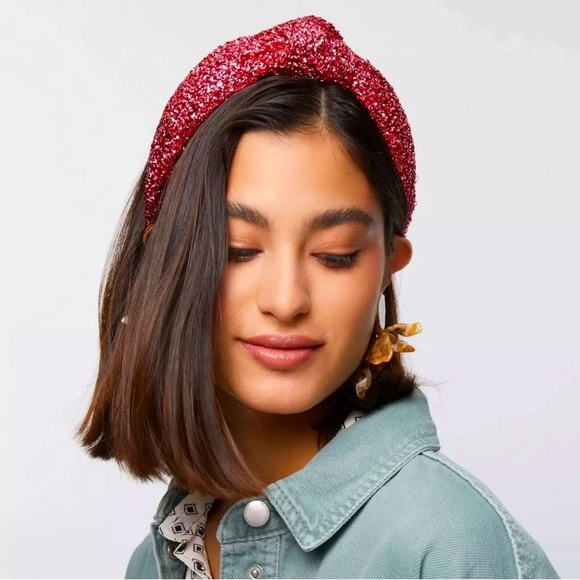 Lele Sadoughi Accessories - NWOT LELE SADOUGHI PINK TINSEL KNOTTED HEADBAND